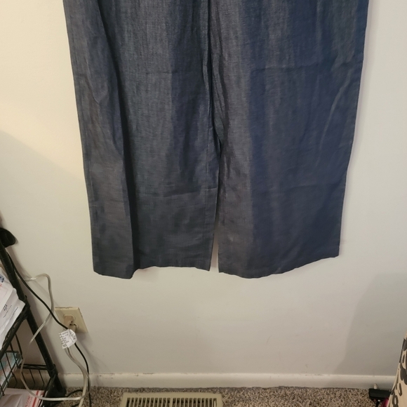 Kika Vargas×Target Wide leg Scallop edge pocket Cropped pants Indigo Blue Size 2 - Picture 10 of 14